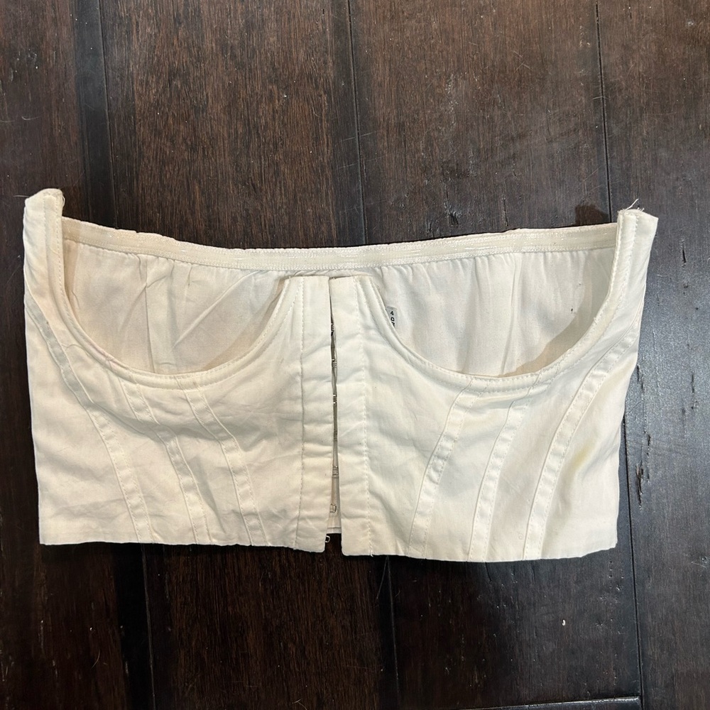 Princess Polly Saturday Sinner Corset sz 0 under bust corset white waist cincher
